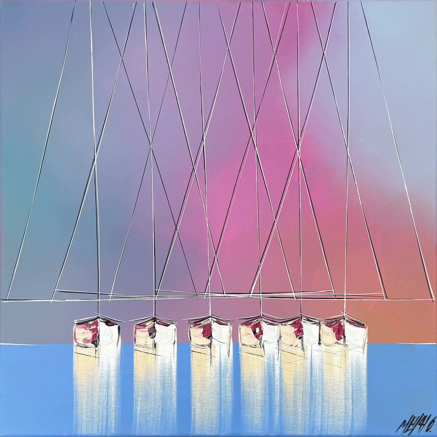 Brise marine… (ESPRIT VOILE 2026) Olivier Messas Original painting for sale