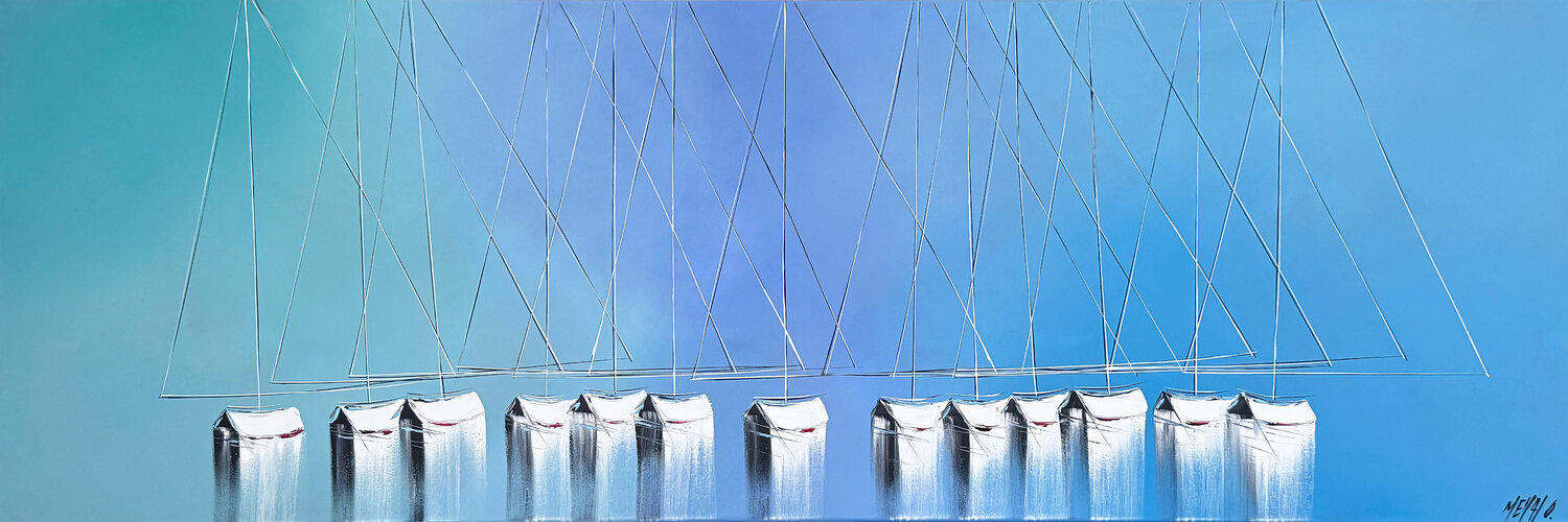 Vers de nouveaux horizons... (ESPRIT VOILE2026) Olivier Messas Original painting for sale