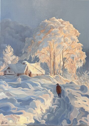 Winter Glow by Iryna Barabash, Painting for Sale on Select