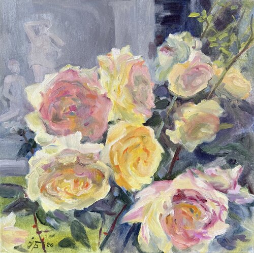 Million Roses in the Volksgarten by Iryna Barabash, Painting for Sale on Select