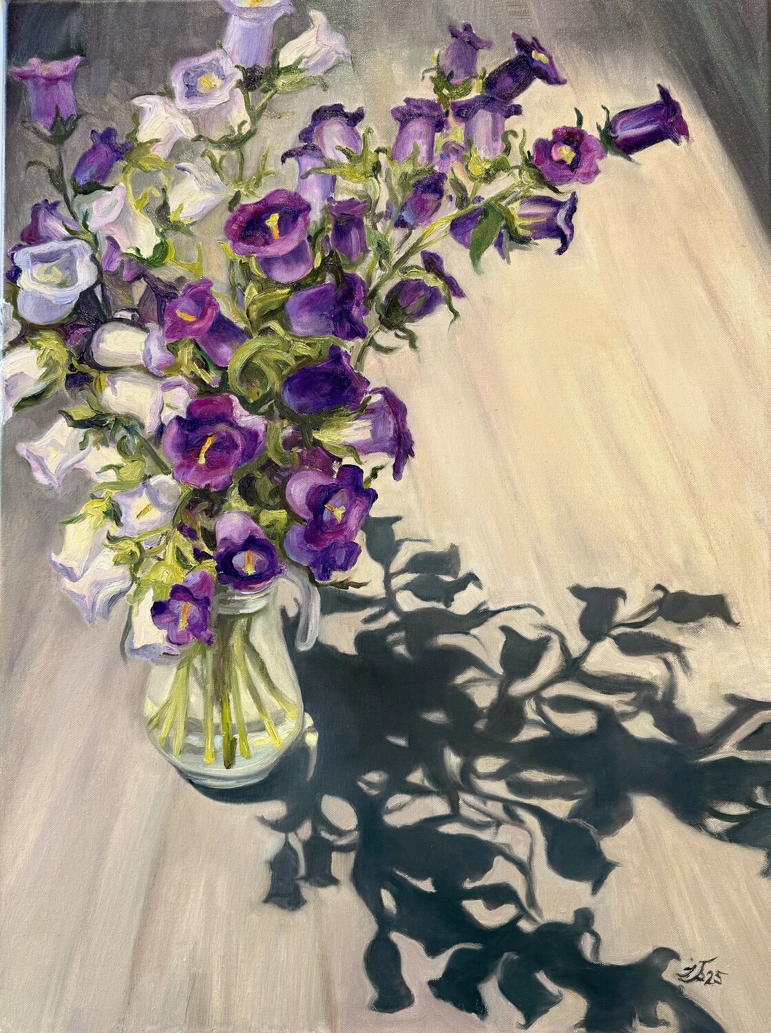 Purple and Grey Iryna Barabash Original painting for sale