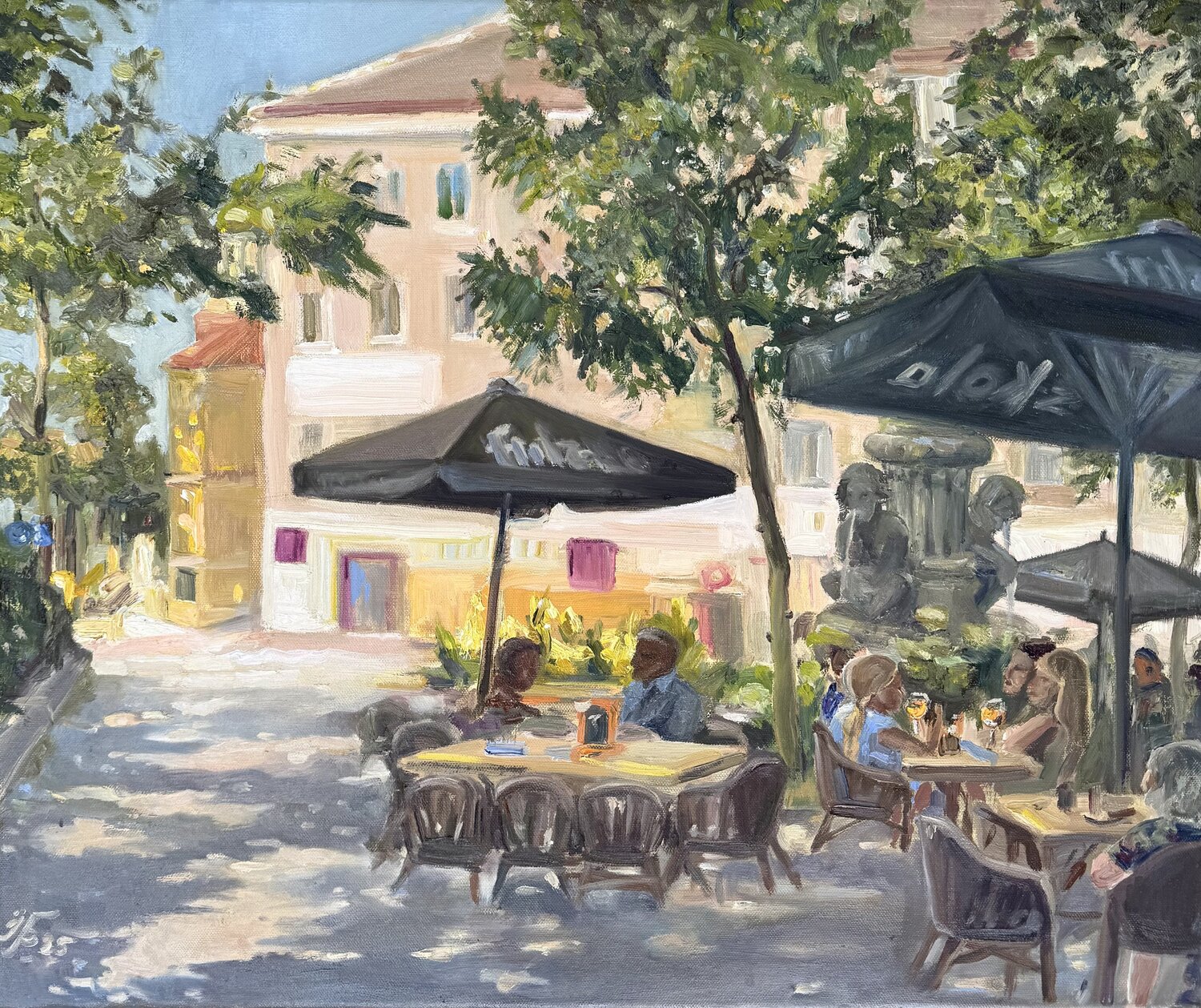 Viennese Café Afternoon Iryna Barabash Original painting for sale