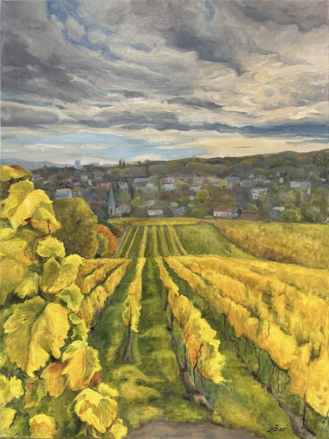Golden Vineyards of Vienna Iryna Barabash Original painting for sale