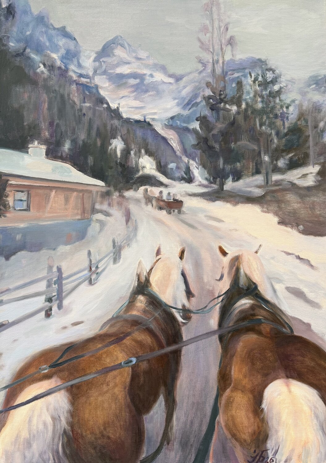 Toward the Mountains Iryna Barabash Original painting for sale