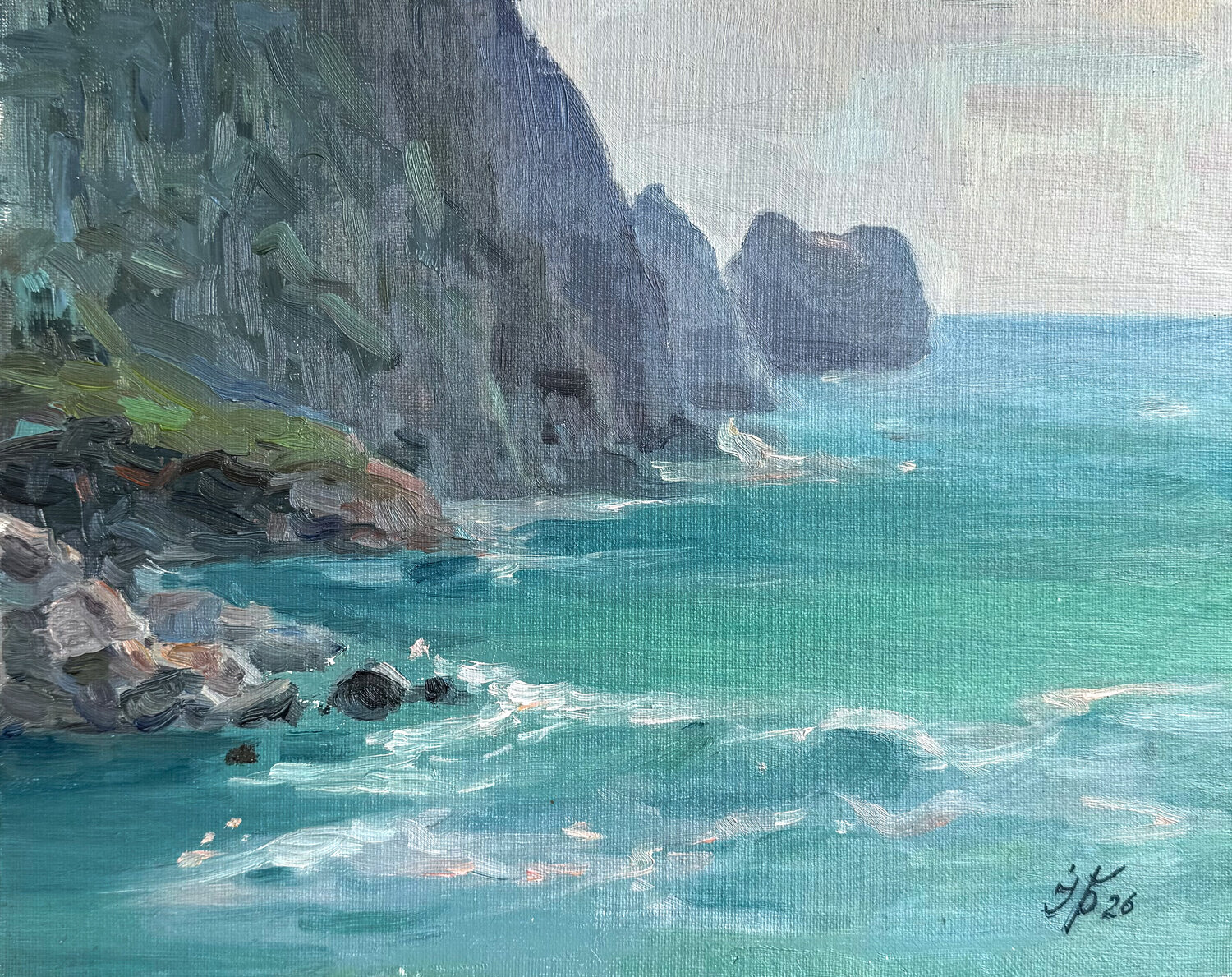 Sea light and silence Iryna Barabash Original painting for sale