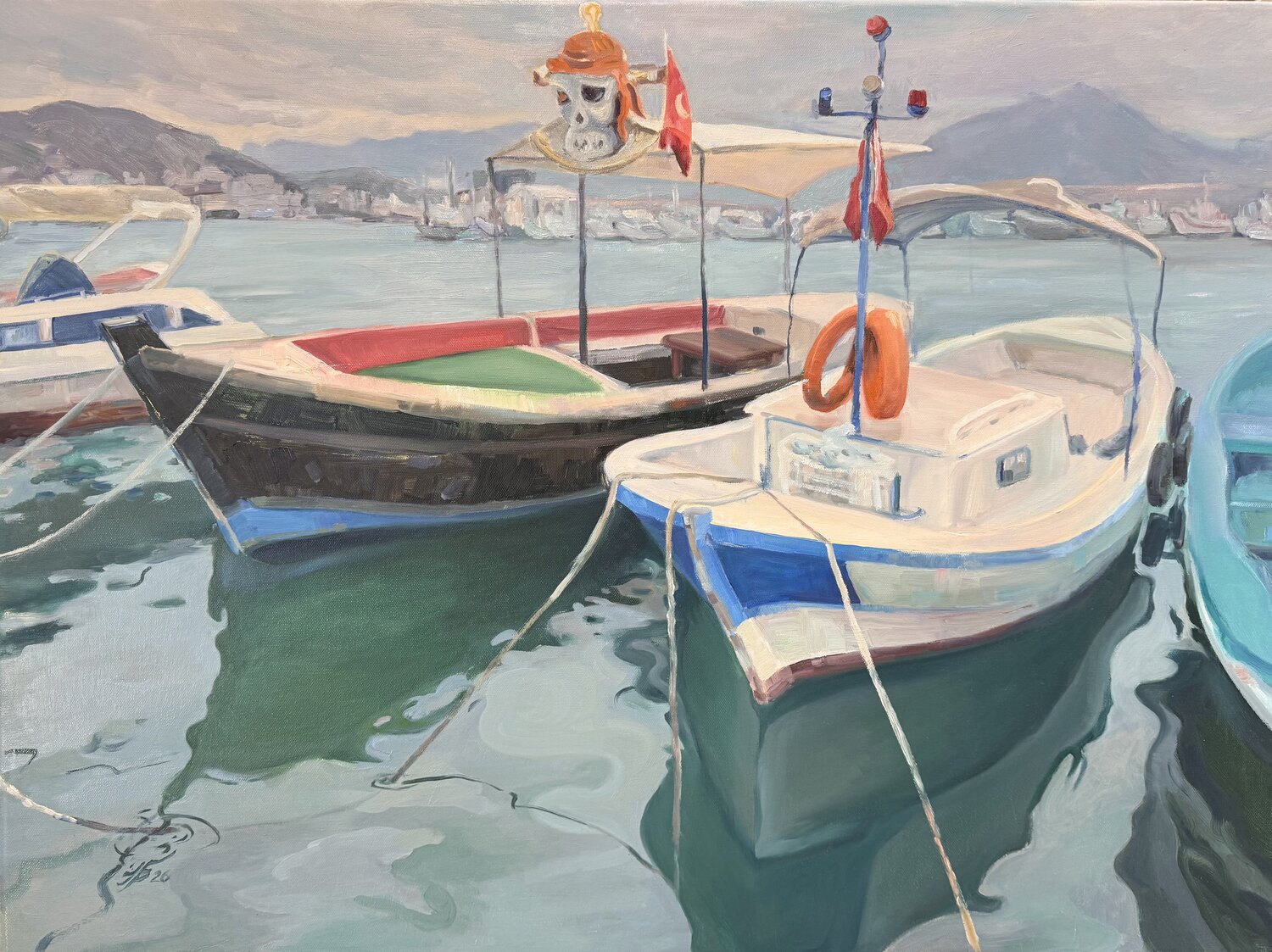 Two  Boats from Turkey Iryna Barabash Original painting for sale