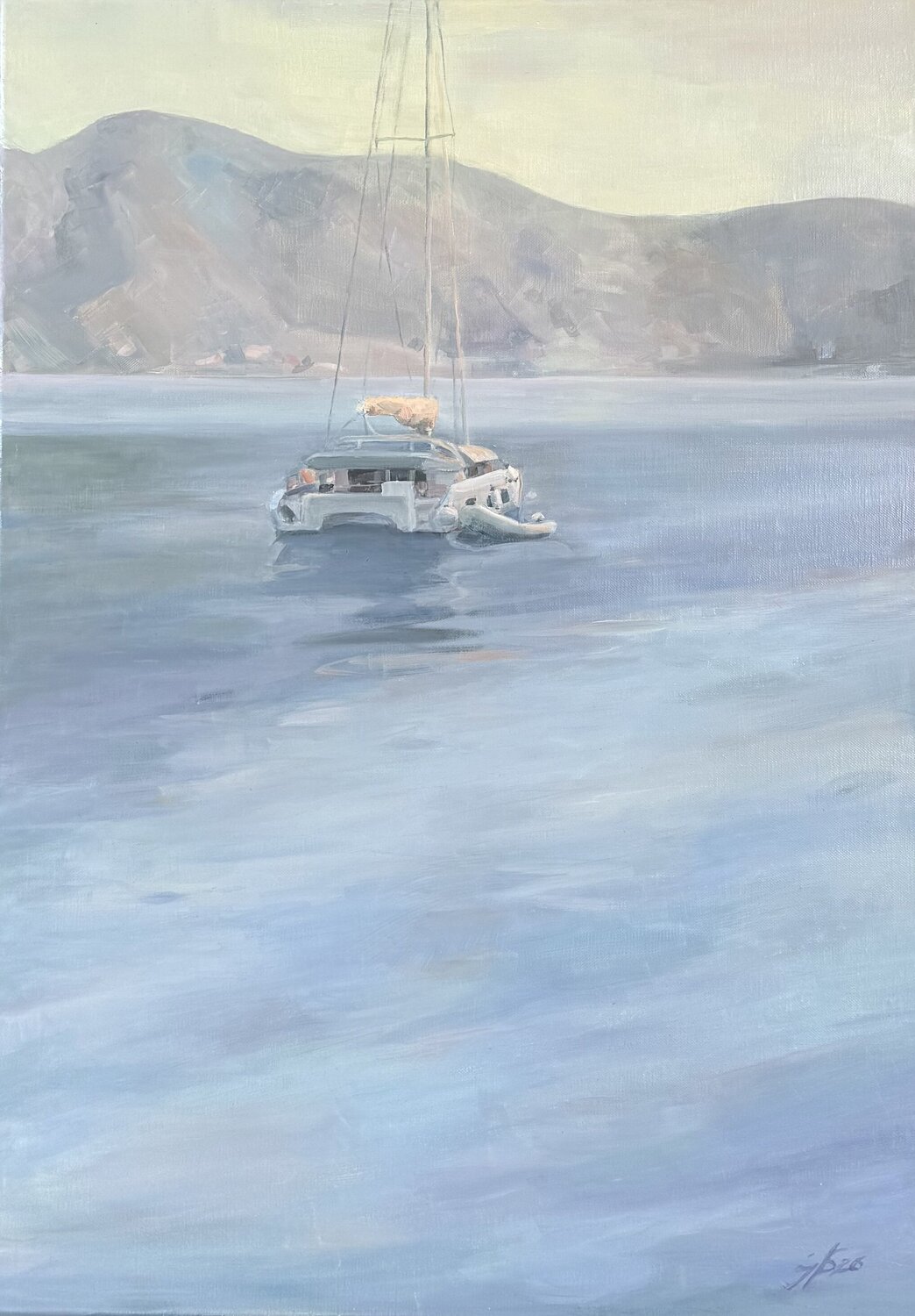Before the Island wakes Iryna Barabash Original painting for sale
