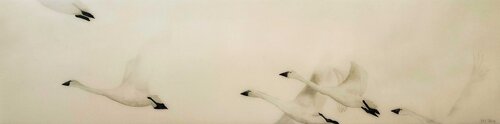 White Series - Swan III by Kay Sleking, Painting for Sale on Select