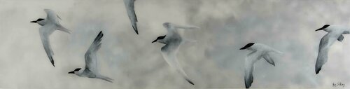 Flight of Terns 5 by Kay Sleking, Painting for Sale on Select