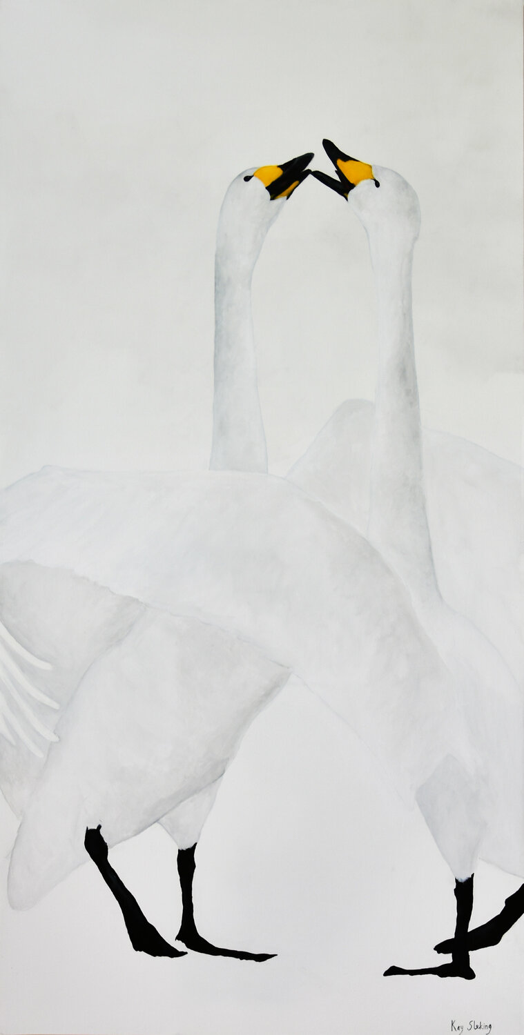 Swan Dance Kay Sleking Original painting for sale