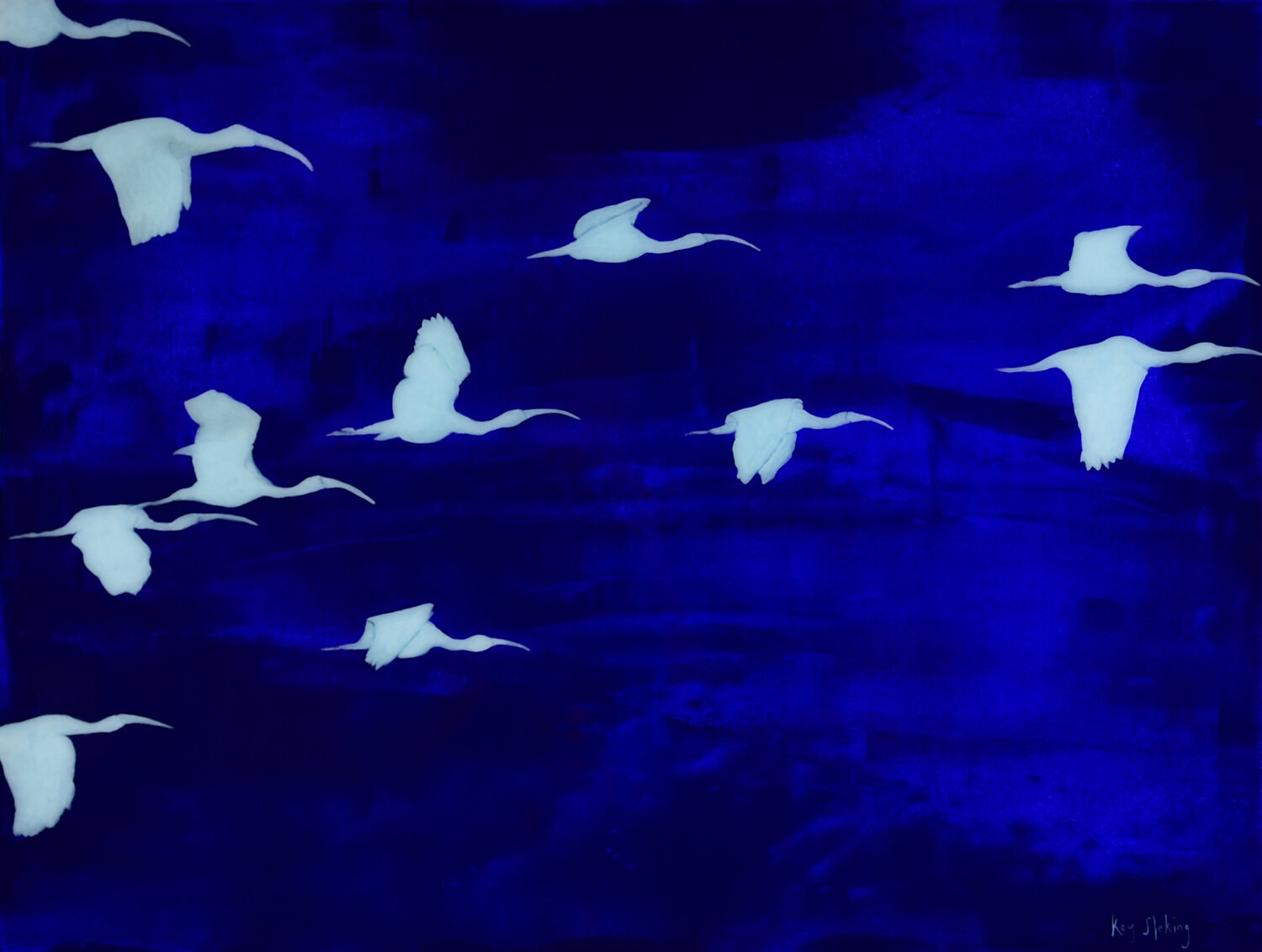 Soul Birds I Kay Sleking Original painting for sale