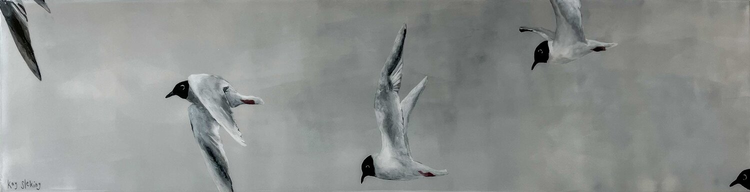 Seagull Quintet Kay Sleking Original painting for sale
