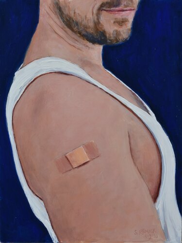Vaccinated (Tank Top Tee) by Stephen Remick, Painting for Sale on Select