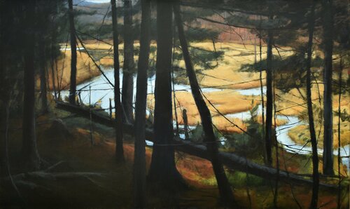 Beaver Pond in November by Stephen Remick, Painting for Sale on Select