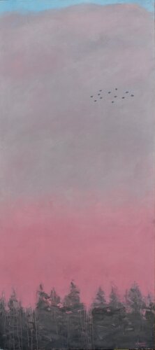 A Small Flock at Sunrise by Stephen Remick, Painting for Sale on Select