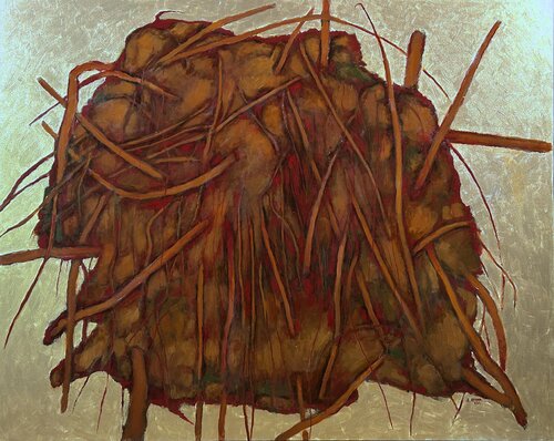Uprooted (Gold Leaf #1) by Stephen Remick, Painting for Sale on Select