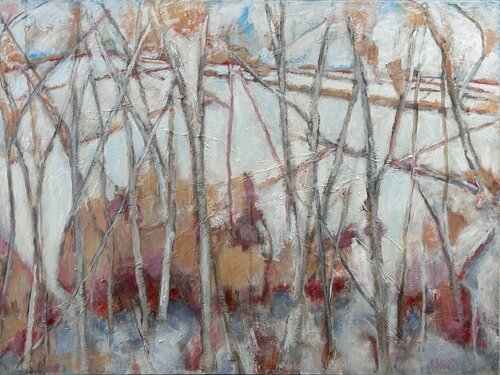 Fields in Snow by Stephen Remick, Painting for Sale on Select