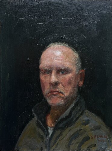 Portrait of a Disgusted Man by Stephen Remick, Painting for Sale on Select