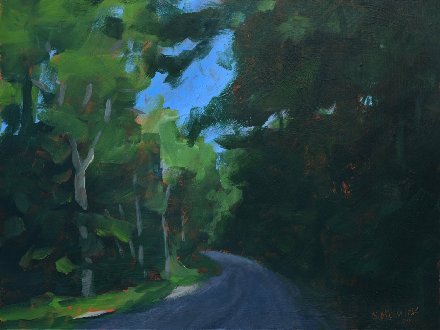 Gravel Road in Vermont Stephen Remick Original painting for sale