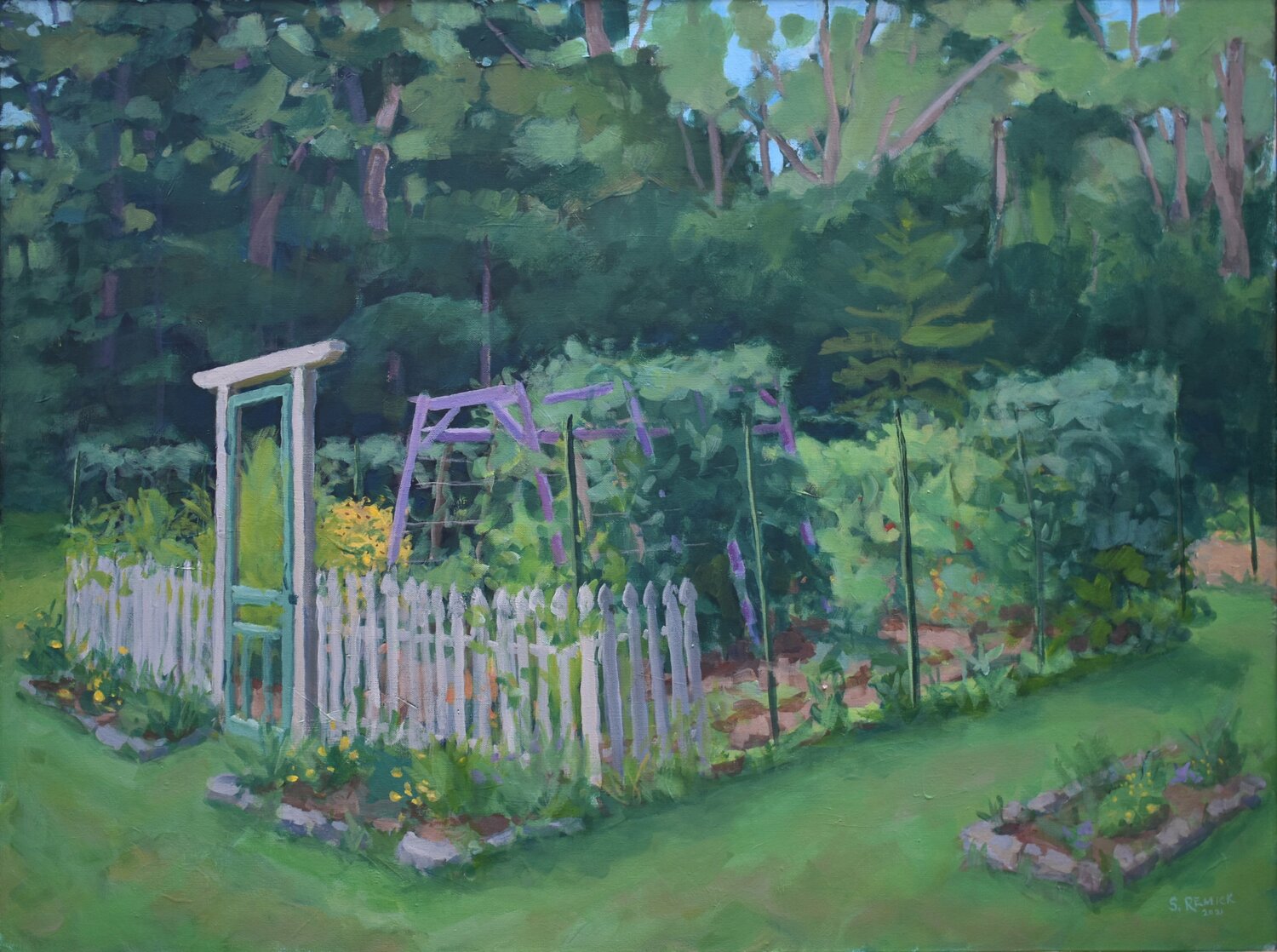 The Garden, Late Summer Stephen Remick Original painting for sale