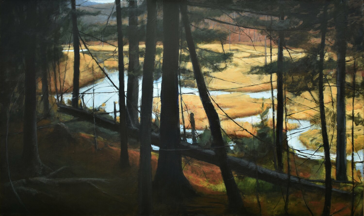 Beaver Pond in November Stephen Remick Original painting for sale