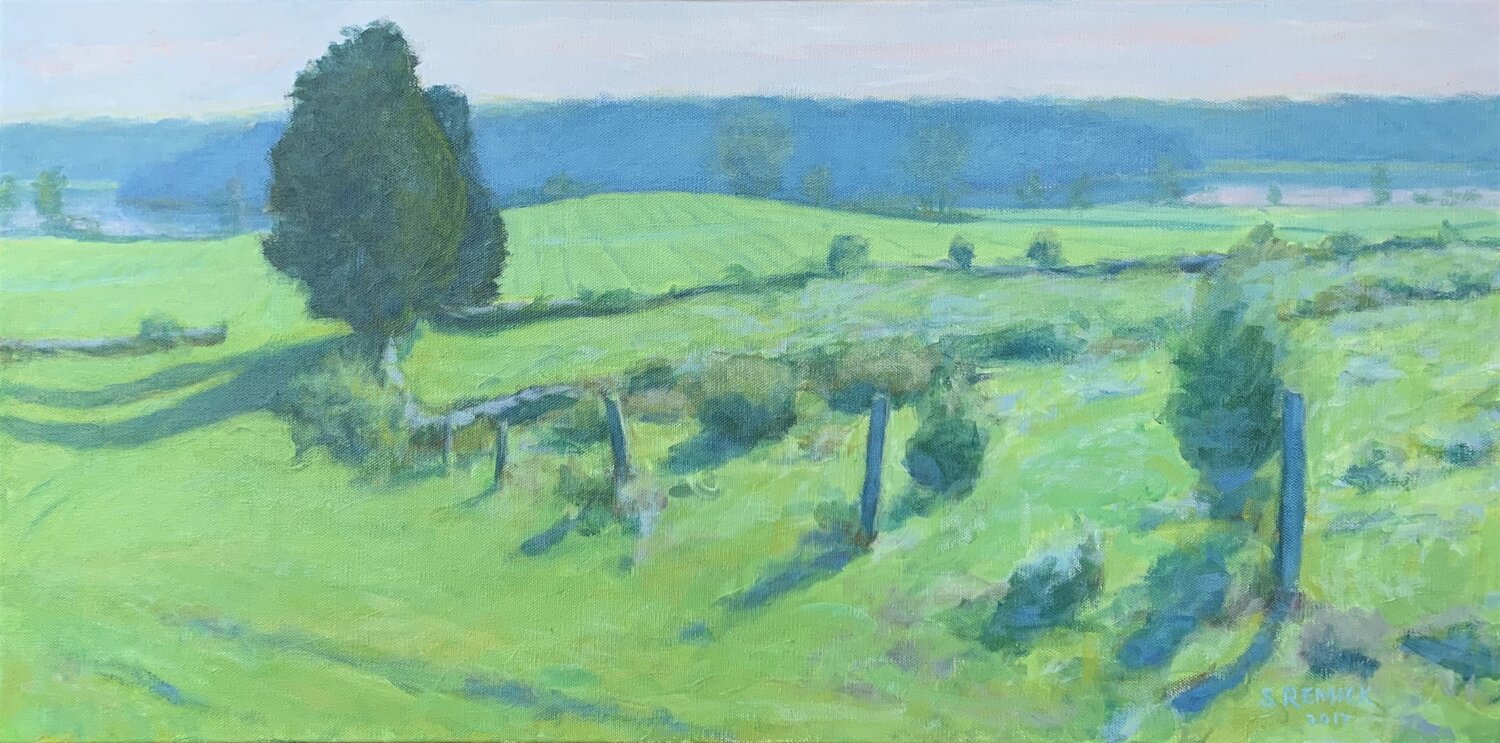 Dreamy Summertime River View Stephen Remick Original painting for sale