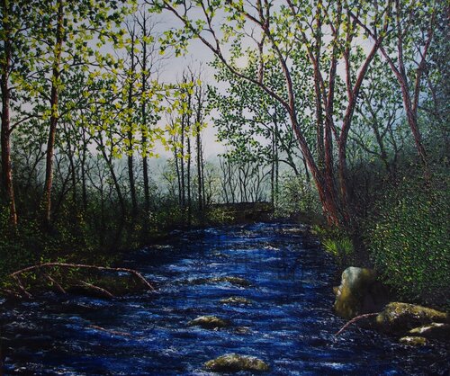 Forest River by Hazel Thomson, Painting for Sale on Select