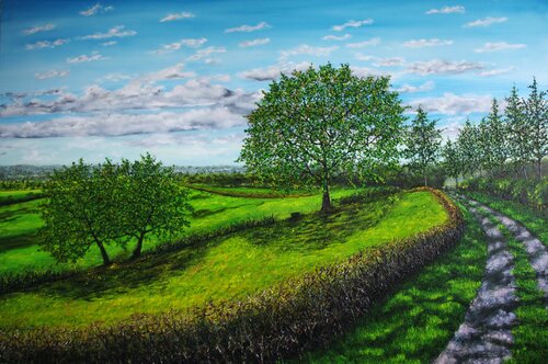 Spring Morning Walk by Hazel Thomson, Painting for Sale on Select