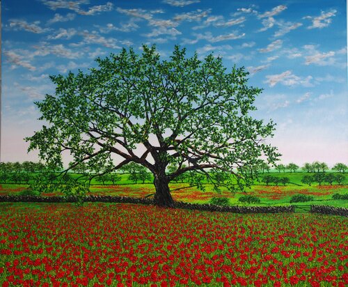 Poppy Feild by Hazel Thomson, Painting for Sale on Select