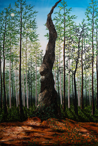 Sculptural Twisted Tree by Hazel Thomson, Painting for Sale on Select