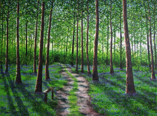 contemplating Spring by Hazel Thomson, Painting for Sale on Select