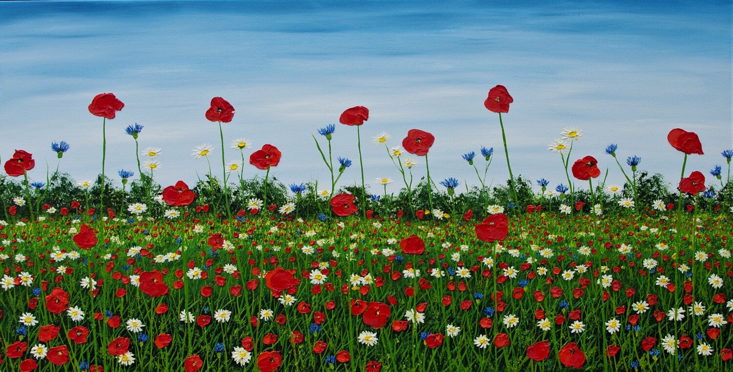 Summer Meadow Hazel Thomson Original painting for sale