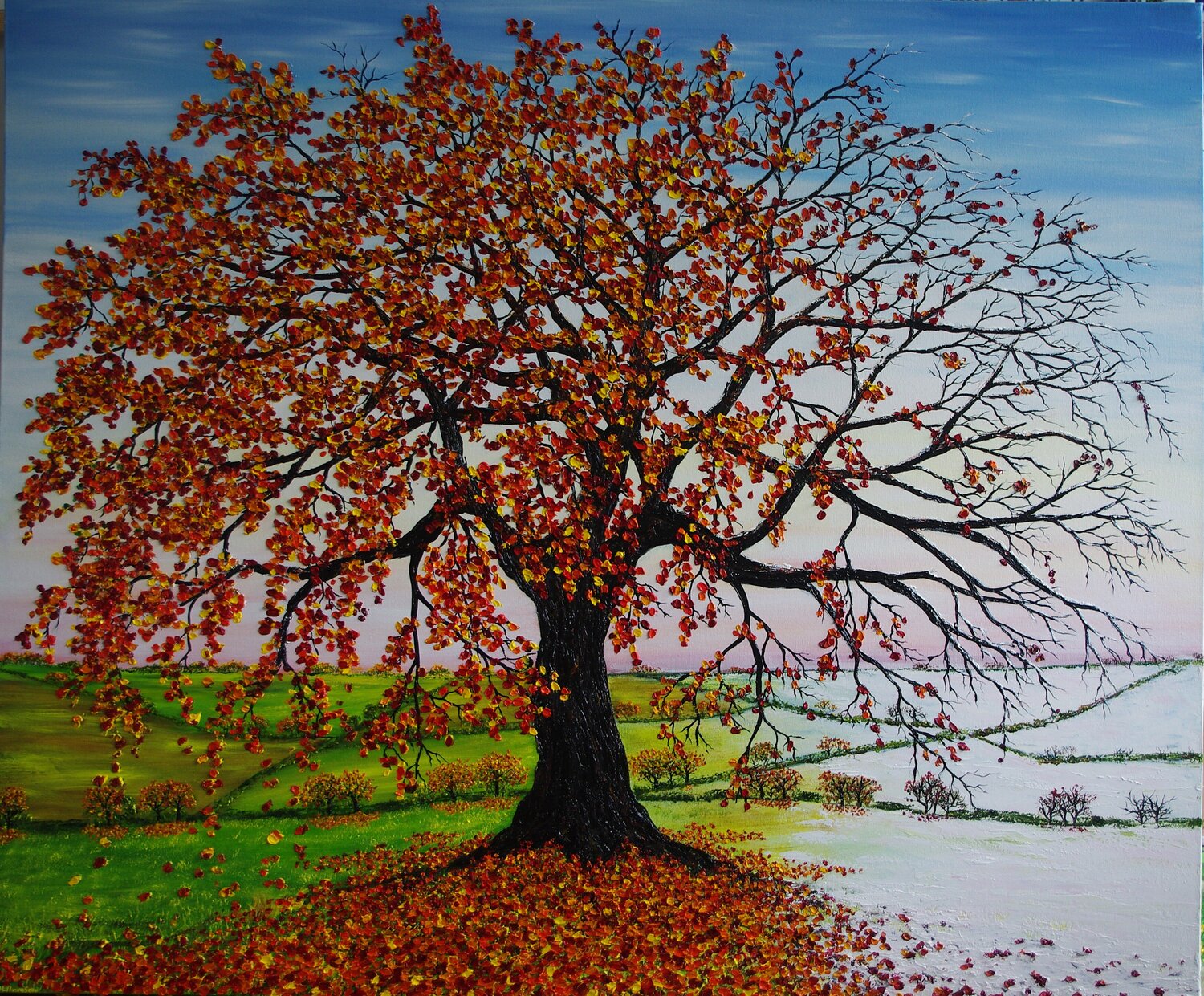 Oak of Autumn and Winter Hazel Thomson Original painting for sale