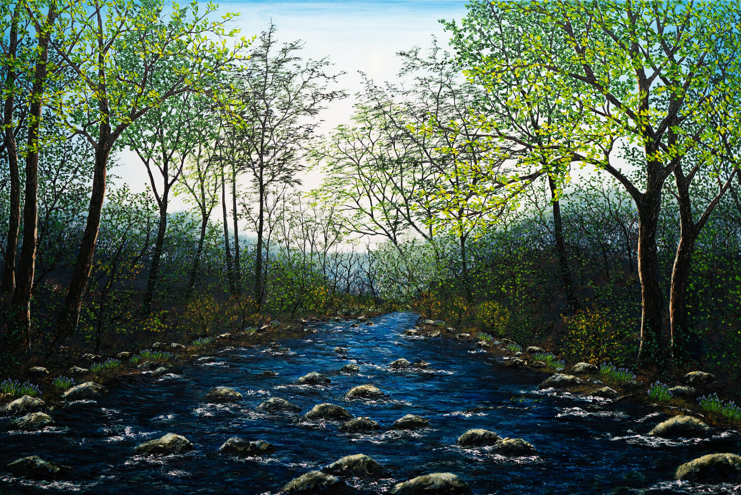 Ysgethin in Spring Hazel Thomson Original painting for sale
