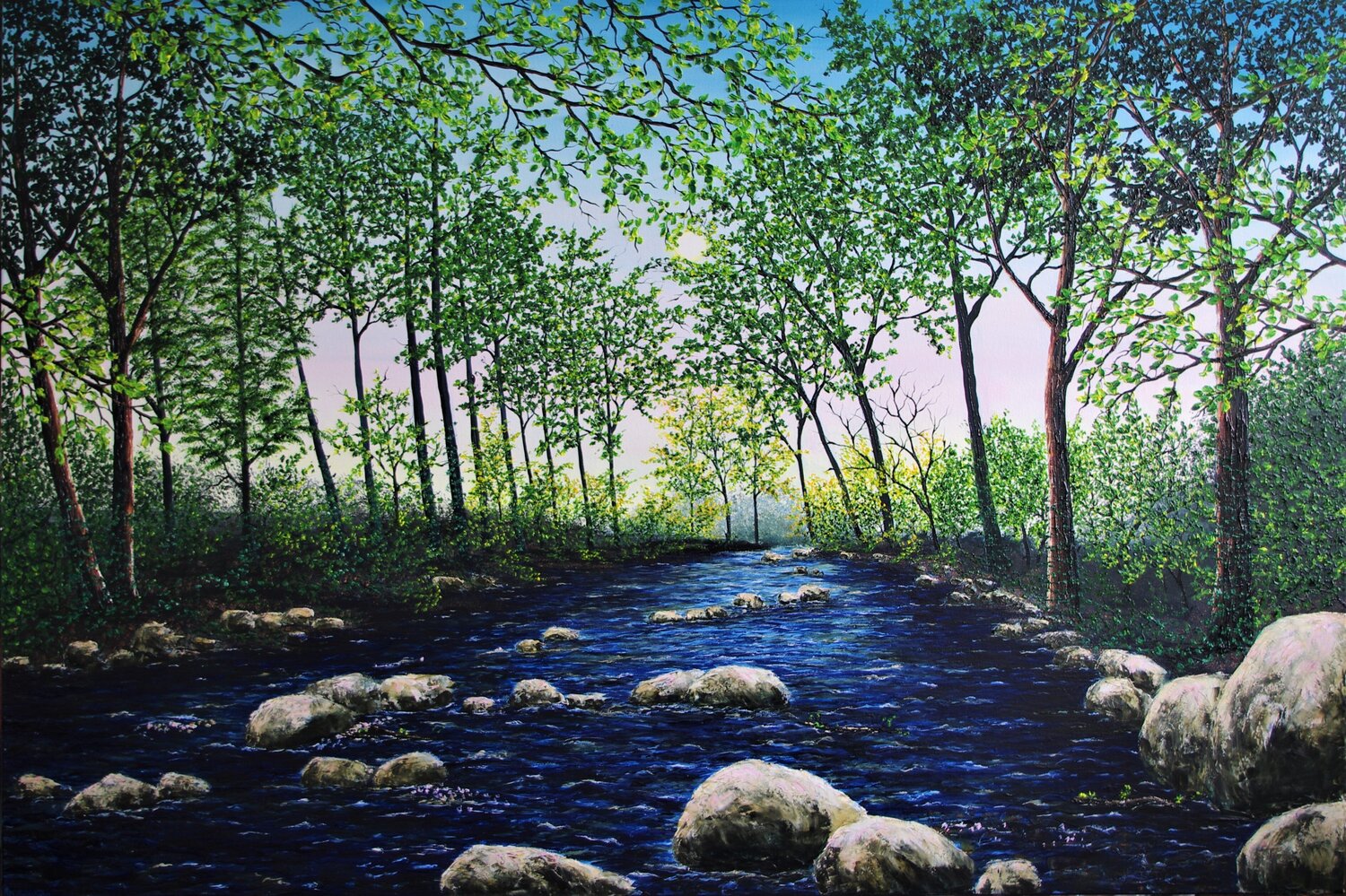 Secret Forest River Hazel Thomson Original painting for sale