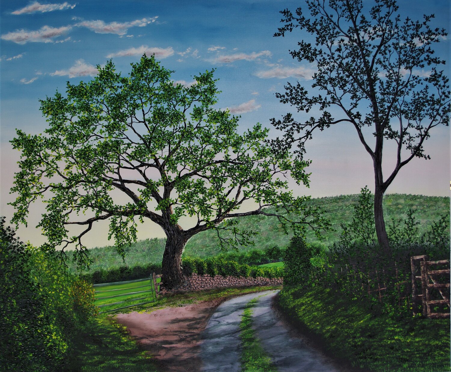 Mighty Oak In Summer Hazel Thomson Original painting for sale