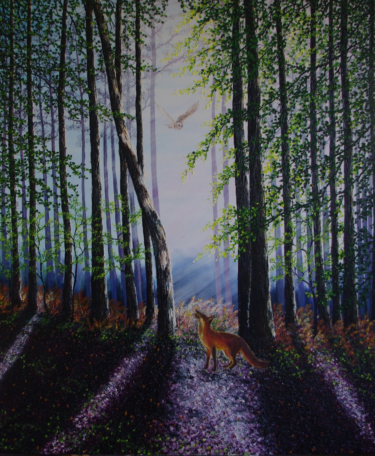 Twilight Hunt Hazel Thomson Original painting for sale