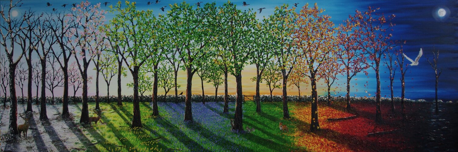 End Of Time In The Woods Hazel Thomson Original painting for sale