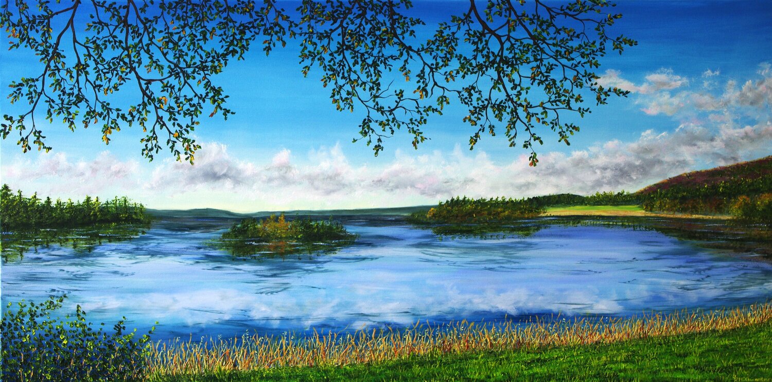 Lake of Menteith Hazel Thomson Original painting for sale