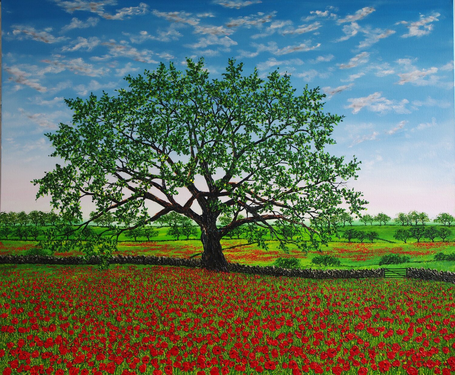Poppy Feild Hazel Thomson Original painting for sale