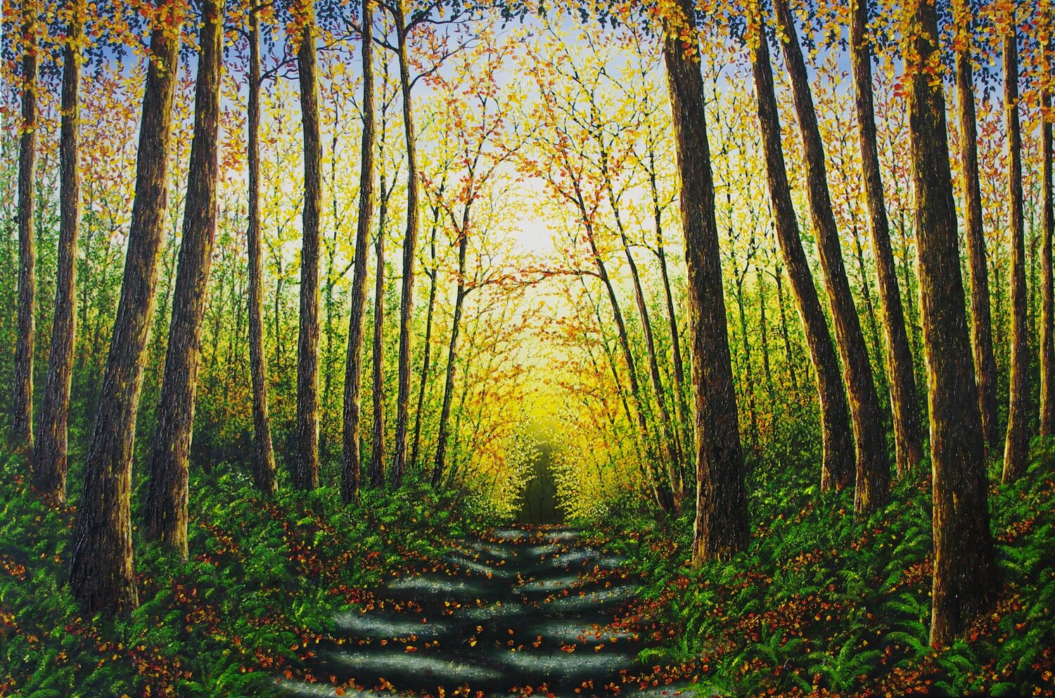 Forest Glow Hazel Thomson Original painting for sale