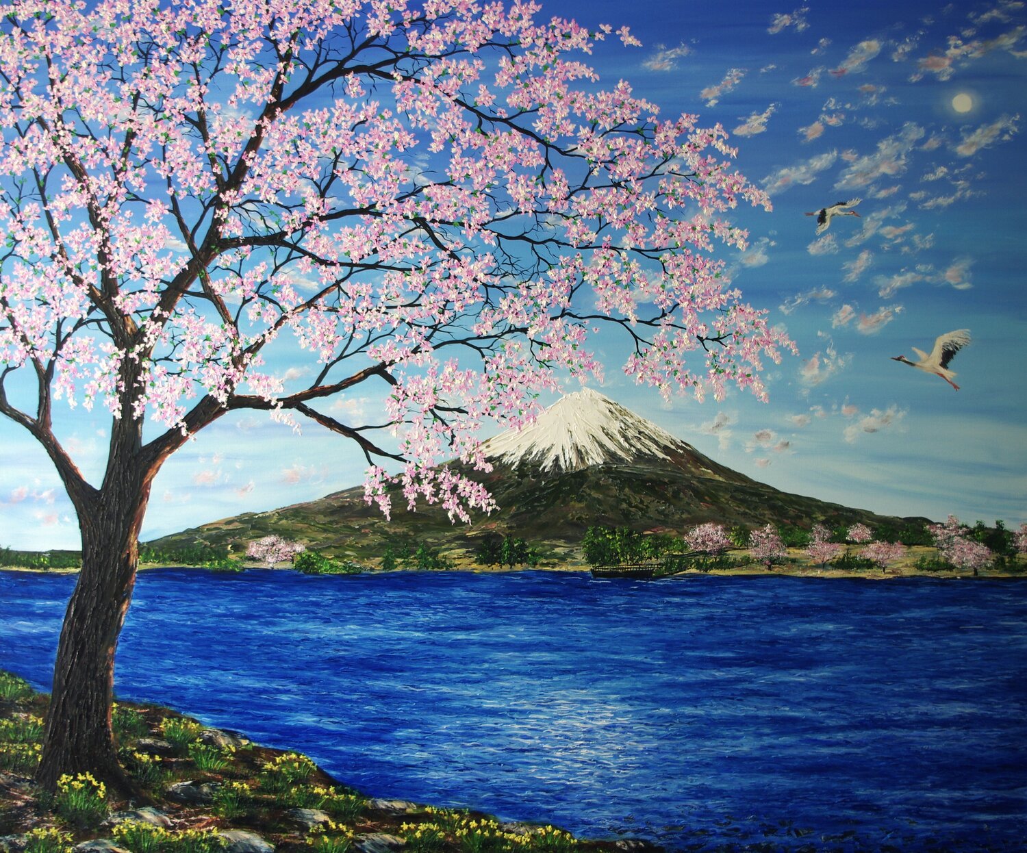 Springtime in Japan Hazel Thomson Original painting for sale