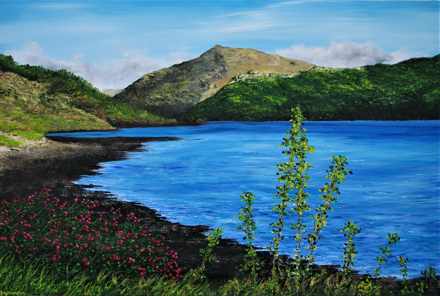 Along Loch Goil Hazel Thomson Original painting for sale