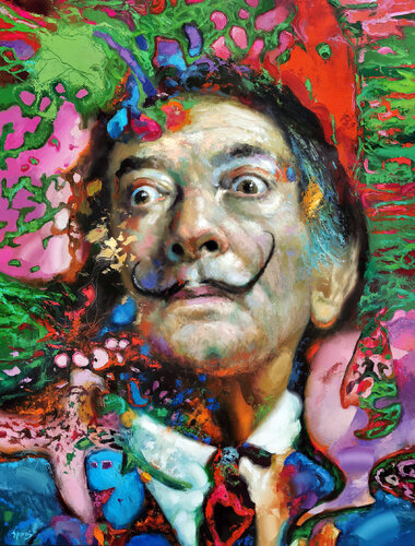 Salvador Dali by Dmitry Spiros, Painting for Sale on Select