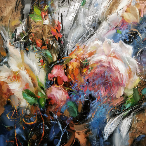 Flowers composition #16 by Dmitry Spiros, Painting for Sale on Select