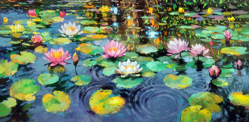 Old pond 2 by Dmitry Spiros, Painting for Sale on Select
