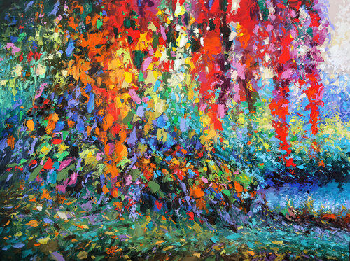 First Autumn lights colors by Dmitry Spiros, Painting for Sale on Select