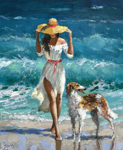 Under the Caribbean Sun 2 by Dmitry Spiros, Painting for Sale on Select