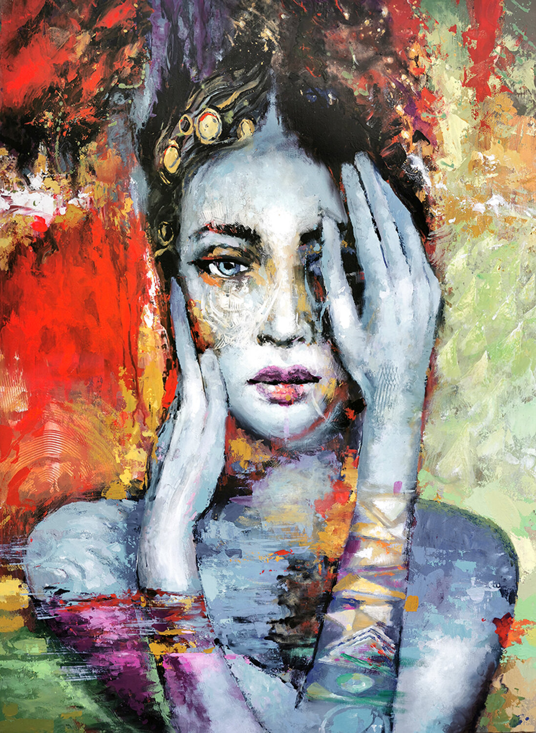 From a series of female images #7 Dmitry Spiros Original painting for sale