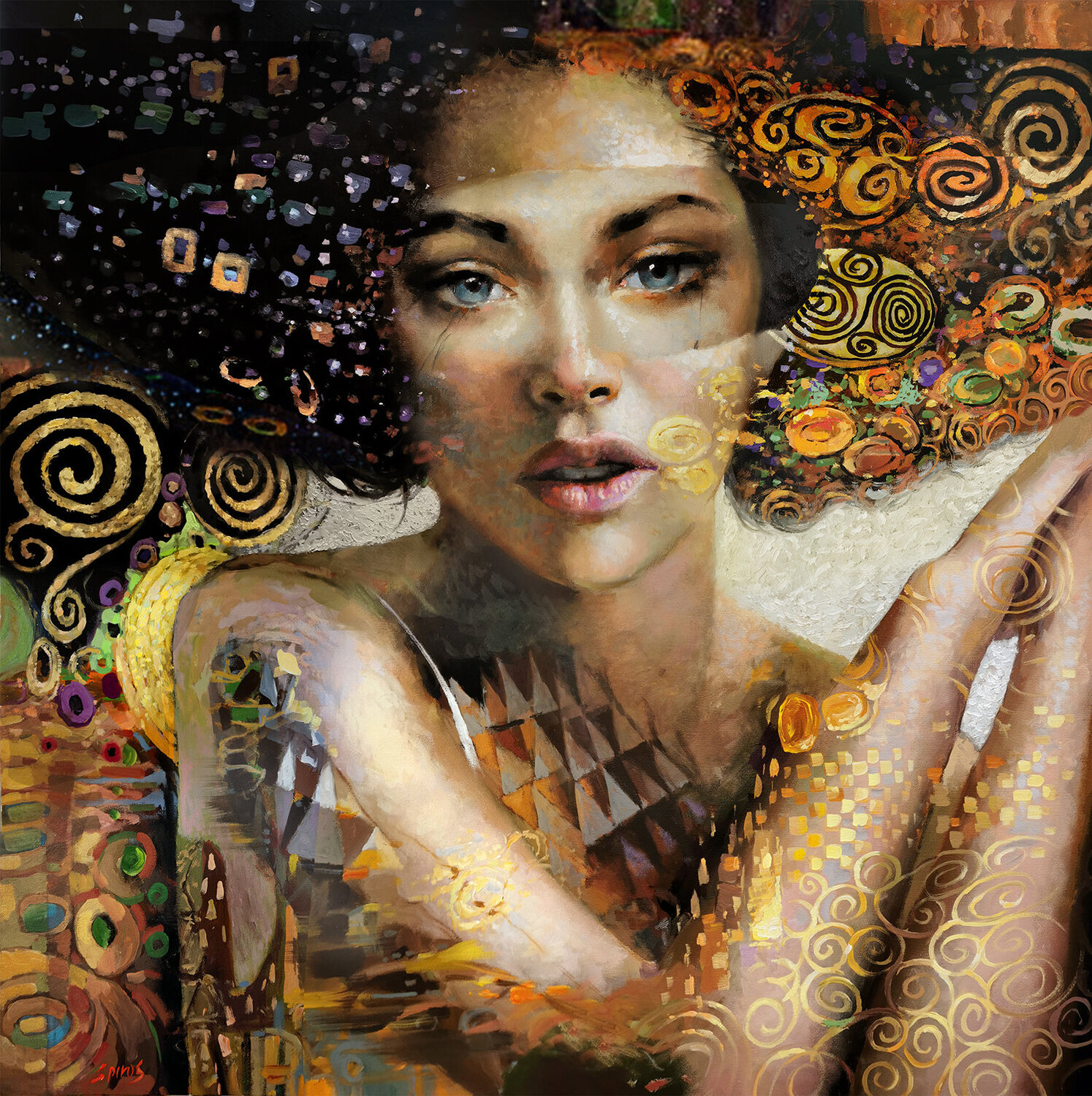 From a series of "Female images" #11 Dmitry Spiros Original painting for sale